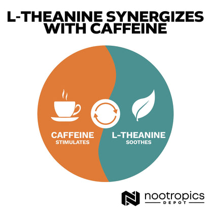 Nootropics Depot L-Theanine Capsules 200mg (180 Count) | Promotes Relaxation | Supports Healthy Stress Levels + Sleep Cycles | Promotes Cognitive Function + Focus | Amino Acid Supplement Nootropics DepotBuy Supplements Australia