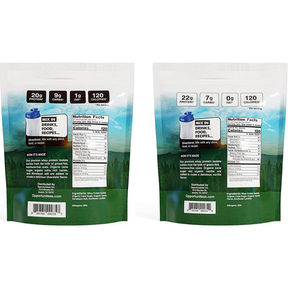 Opportuniteas Chocolate & Vanilla Whey Protein Powder Bundle - Grass Fed Whey Isolate OpportuniteasBuy Supplements Australia