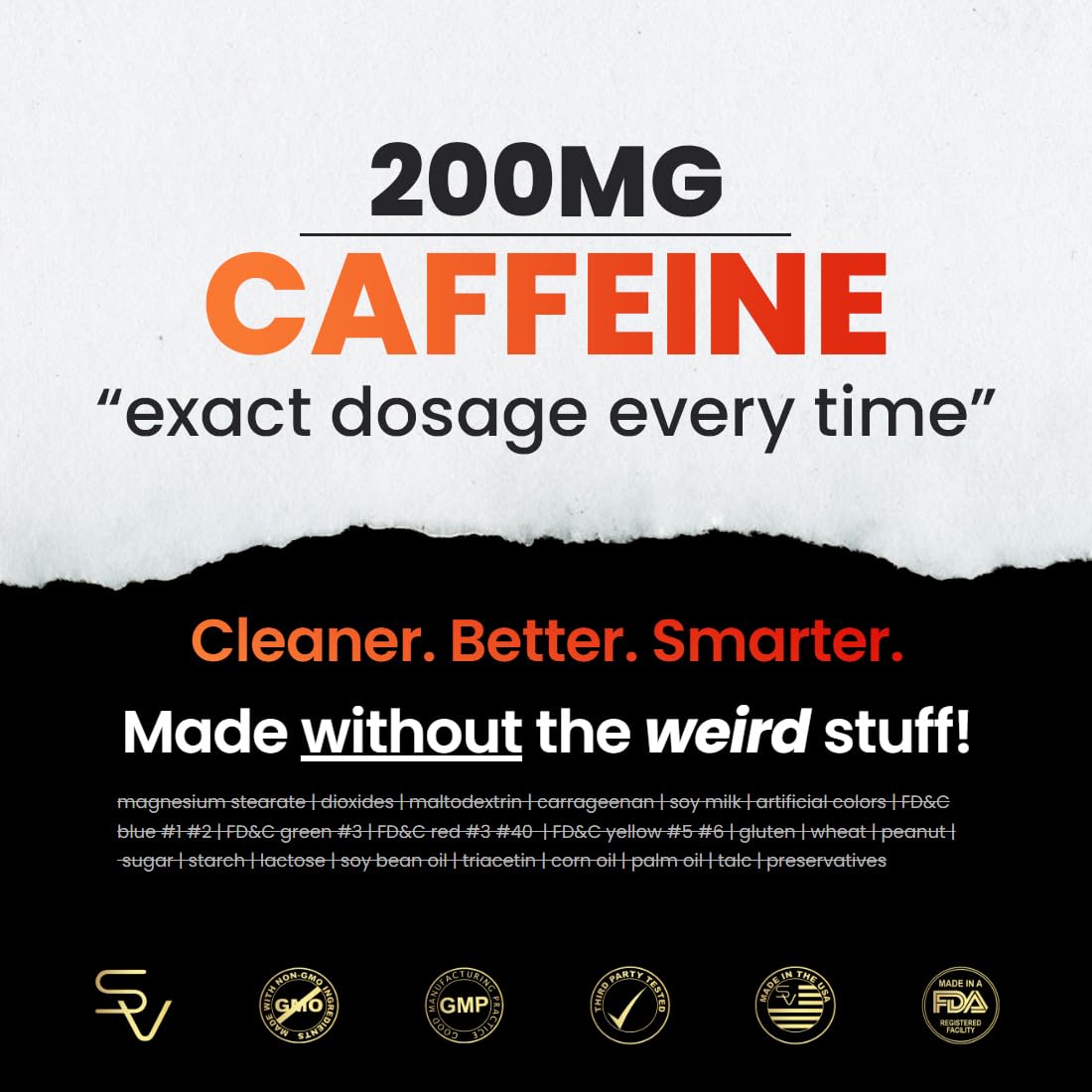 SmarterVitamins 200mg Caffeine Pills - MCT Oil from 100% Coconuts + 100mg L-Theanine, Energy and Focus SmarterVitamins canada supplements