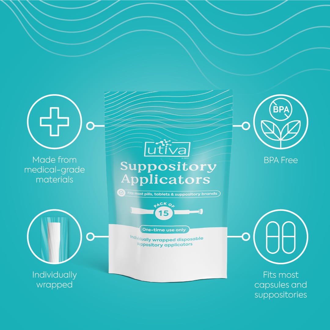 Szio+ Utiva Suppository Applicators – Disposable Vaginal Suppository Applicators – Hygienic Individually Szio+Buy Supplements Australia