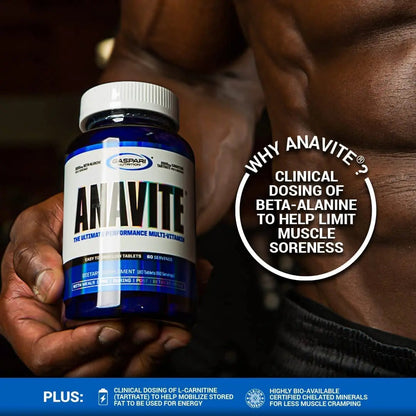 Gaspari Nutrition Anavite, Full Spectrum Multi-Vitamin Packs, Anavite Multivitamins, CLA, Omega 3s, Proven Gut, and Proven Liver Detox Gaspari Nutrition