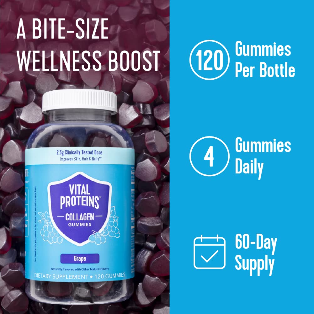 Vital Proteins Collagen Gummies, 2.5g of Clinically-Tested Collagen for Hair, Skin, Nails Vital ProteinsBuy Supplements Australia