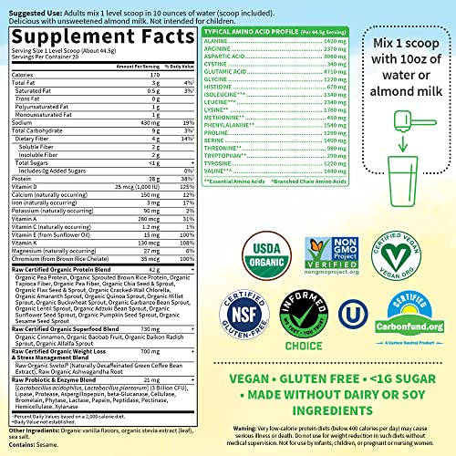 Garden of Life Raw Organic Fit Vegan Protein Powder Original, 28g Plant Based Protein Garden of LifeBuy Supplements Australia
