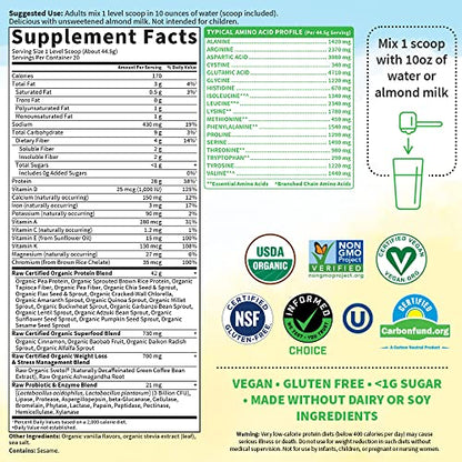 Garden of Life Raw Organic Fit Vegan Protein Powder Original, 28g Plant Based Protein Garden of LifeBuy Supplements Australia