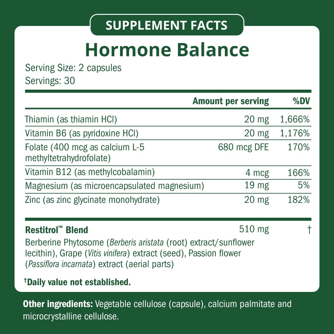 Semaine Hormone Balance – Clearer Skin, Enhanced Moods, Deeper Sleep & Happier Hormones. Hormone-Free, Vegan Capsule, Multi-Symptom Support (60 ct) SemaineBuy Supplements Australia