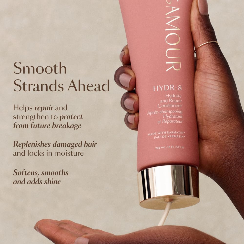 VEGAMOUR HYDR-8 Hydrate and Repair Conditioner - Hydrating Conditioner with Marula Oil, Moringa Oil, Ceramides & Biotin, Natural Conditioner for Dry Hair VEGAMOURBuy Supplements Australia