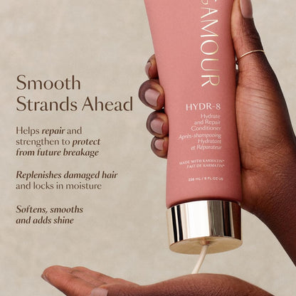 VEGAMOUR HYDR-8 Hydrate and Repair Conditioner - Hydrating Conditioner with Marula Oil, Moringa Oil, Ceramides & Biotin, Natural Conditioner for Dry Hair VEGAMOURBuy Supplements Australia