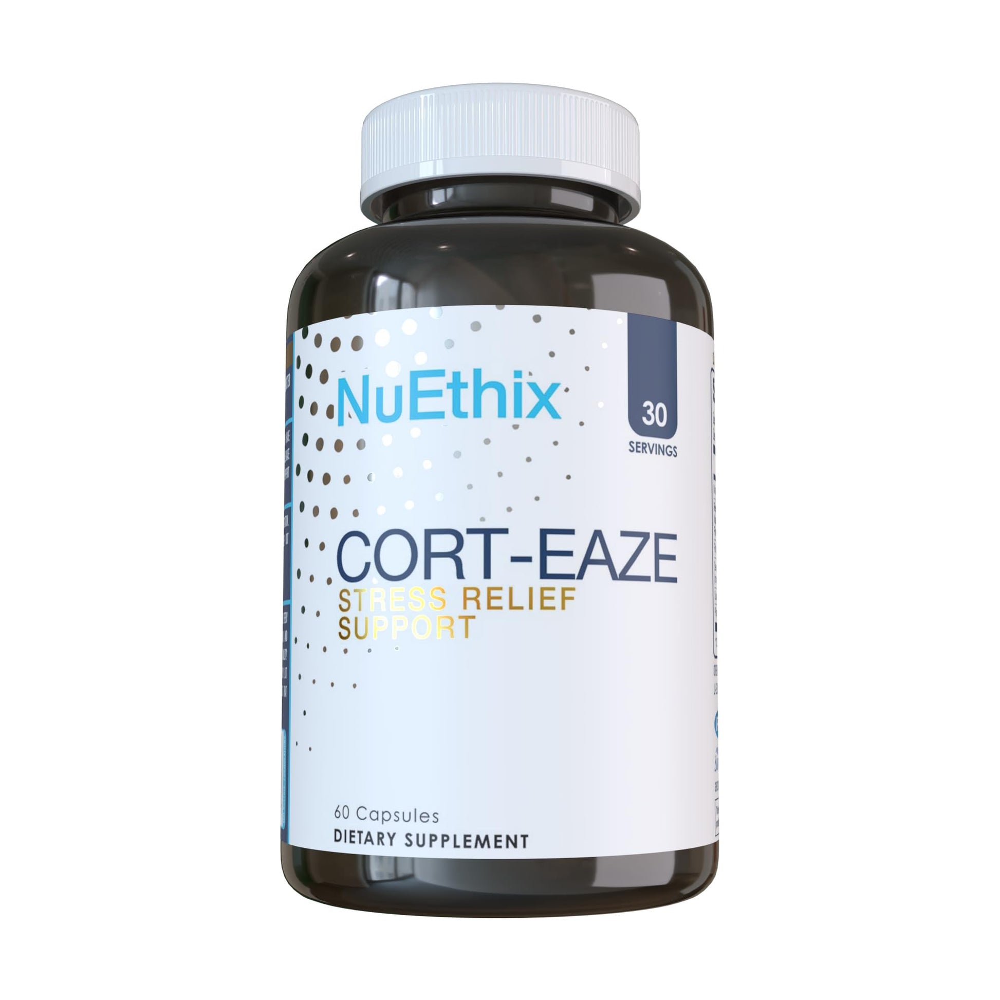 NuEthix Formulations Cort-Eaze - Cortisol Supplement - Health Support Supplement with Ashwagandha, L-Theanine & Rhodiola Rosea - Relaxation and Deep Sleep, 60 Capsules, 30 Servings NuEthix FormulationsBuy Supplements Australia