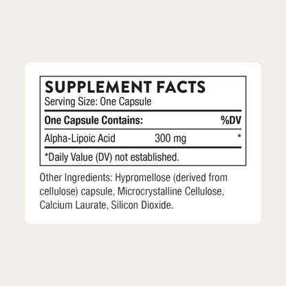 THORNE - Alpha-Lipoic Acid - Provides Antioxidant Support - Supports Liver Detox & Nerve, Eye, Metabolic & Liver Health* - Third-Party Certified