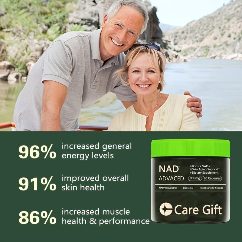 CARE GIFT NAD Supplement, NAD Nicotinamide Riboside Resveratrol 900mg - Liposomal NAD Supplements for Women & Men,NMNH Supplement Alternative for Energy, Focus, Anti-Aging (1 Pack) CARE GIFTBuy Supplements Australia
