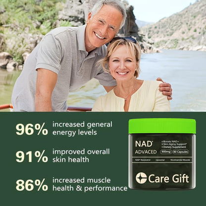 CARE GIFT NAD Supplement, NAD Nicotinamide Riboside Resveratrol 900mg - Liposomal NAD Supplements for Women & Men,NMNH Supplement Alternative for Energy, Focus, Anti-Aging (1 Pack) CARE GIFTBuy Supplements Australia