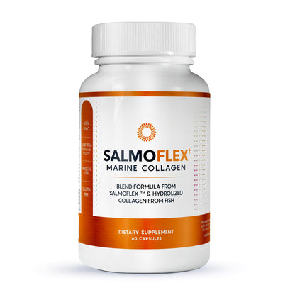 VITASEI Salmoflex Marine Collagen Peptides Pills W/Hyaluronic Acid, Vitamin C, D, E | Salmon Supplements - Hair, Skin, Nails | Multivitamin for Women & Men | Knee, Joint Relief - 60 Capsules VITASEIBuy Supplements Australia