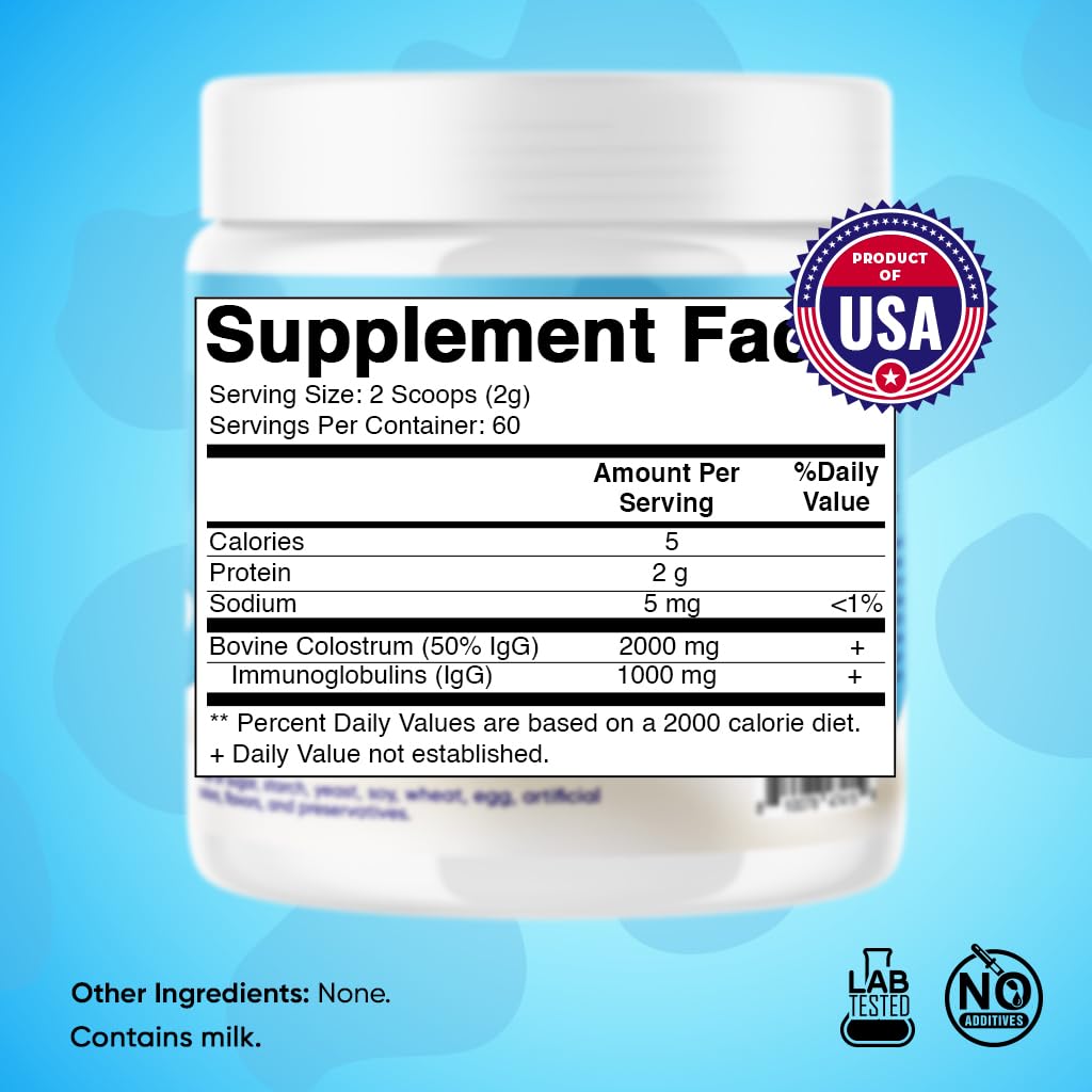 Vitamatic Bovine Colostrum Powder - 50% Highest IgG - Supplement for Gut Health VitamaticBuy Supplements Australia