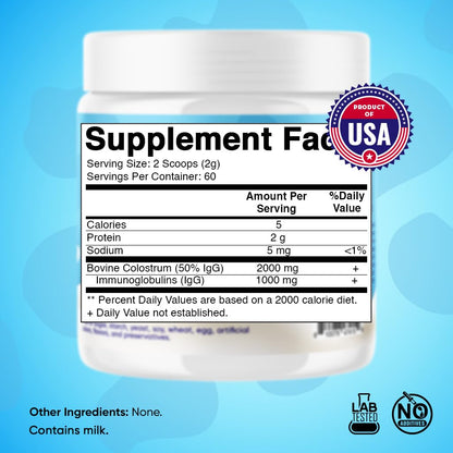 Vitamatic Bovine Colostrum Powder - 50% Highest IgG - Supplement for Gut Health VitamaticBuy Supplements Australia