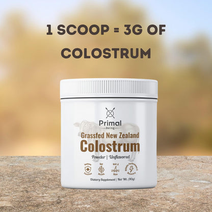 Primal Being Grassfed Beef Colostrum - Supports Immune Function, Gut Health, Hair Primal BeingBuy Supplements Australia
