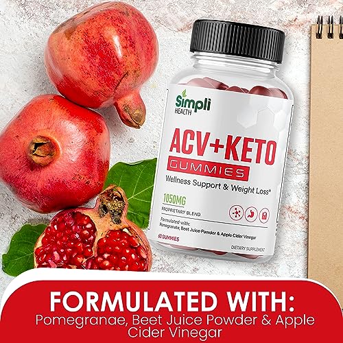 Nutrocell Simpli Health ACV Ketos Gummies Keto Apple Cider Vinegar 1050mg NutrocellBuy Supplements Australia