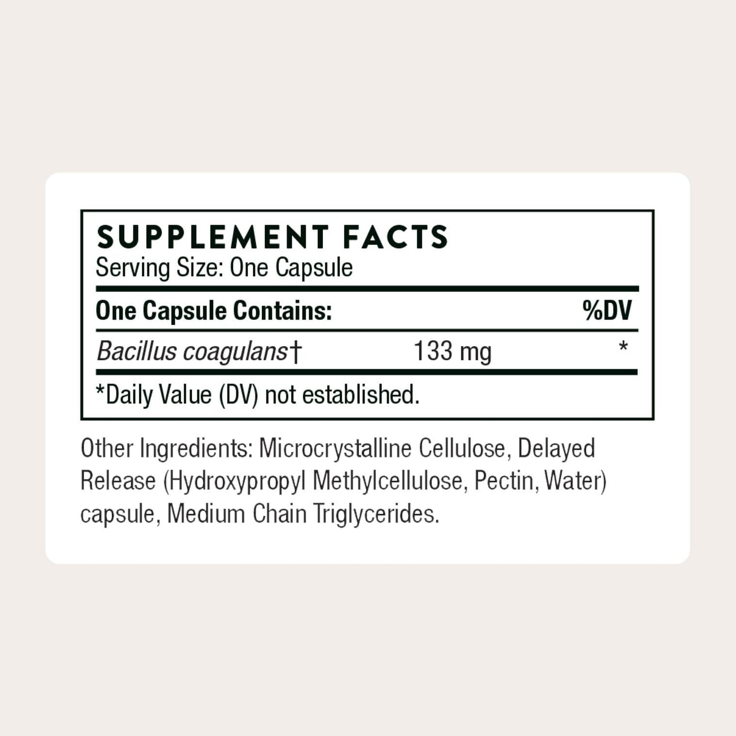 THORNE - Bacillus Coagulans Probiotic - Shelf Stable Probiotic Supplement to Promote GI Health* - 60 Capsules THORNE buy supplements Au