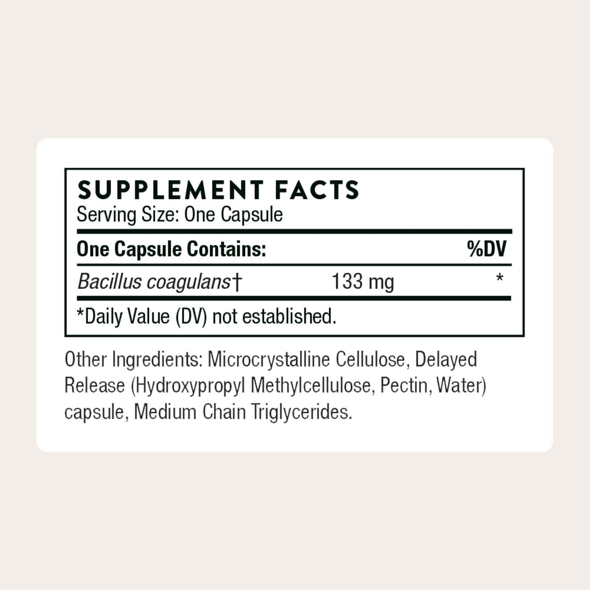 THORNE - Bacillus Coagulans Probiotic - Shelf Stable Probiotic Supplement to Promote GI Health* - 60 Capsules THORNE buy supplements Au