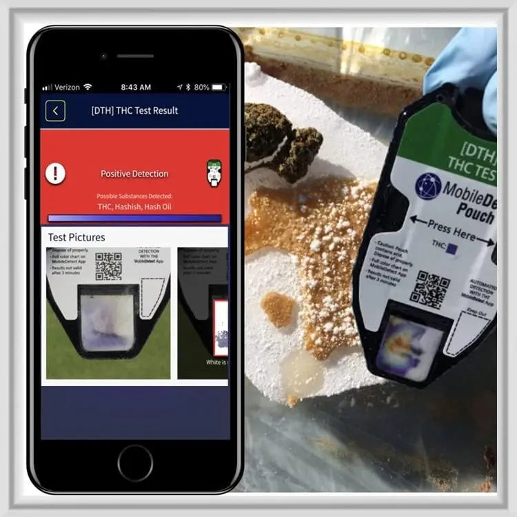 MobileDetect Pouch Residue Detection Multi-Drug Test Kit - Rapid Surface Residue Detector MobileDetect PouchBuy Supplements Australia