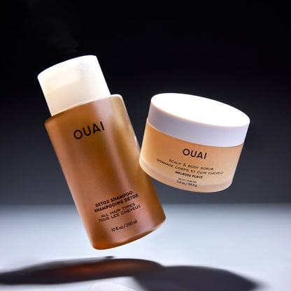 OUAI Hair Care Set - Clarifying Shampoo & Exfoliating Scalp Scrub - Deep Cleansing & Balancing - Hair Care Kit with Detox Shampoo & Travel Size Sugar Scrub for Scalp (2 Count) OUAIBuy Supplements Australia