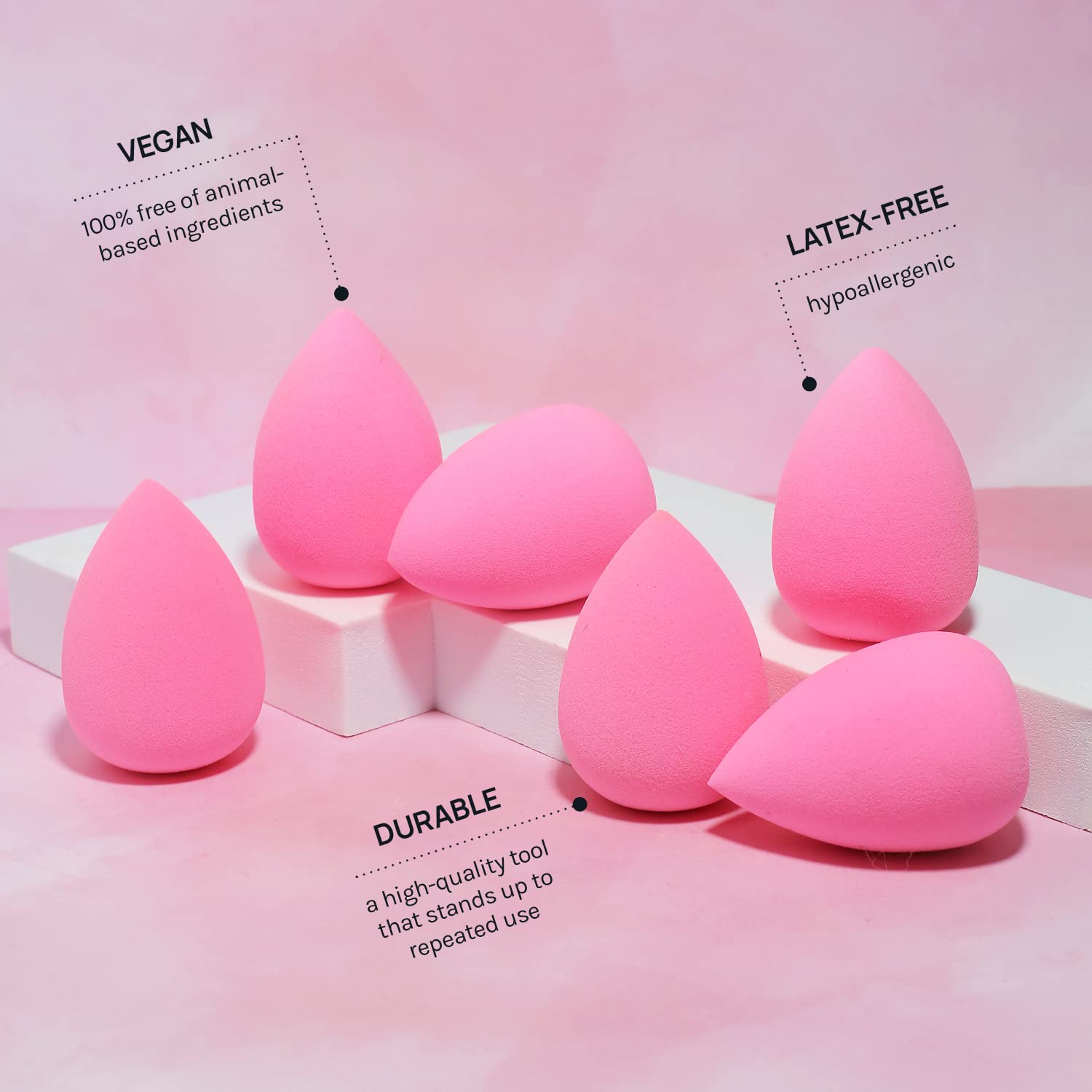 AOA Studio Collection makeup Sponge Set Latex Free and High-definition Set of 6 makeup Wonder blender For Powder Cream and Liquid, Super Soft Wonder Beauty Cosmetic AOA STUDIOBuy Supplements Australia