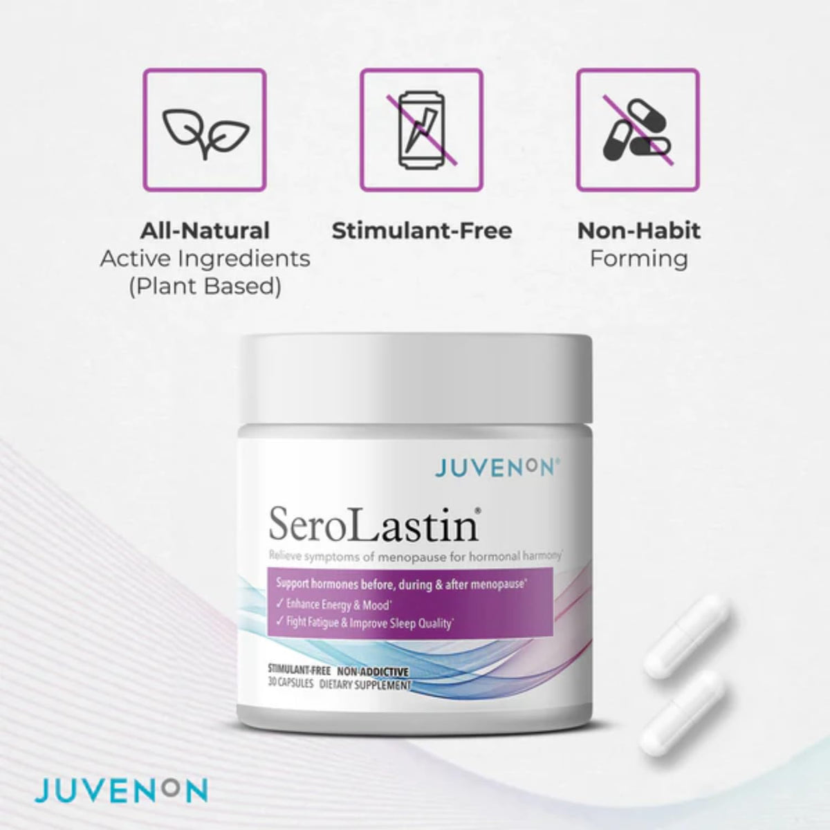 Juvenon Menopause Supplements for Women Mood Support, Hot Flashes Relief, Peri-Menopausal Support, Hormone Balance, Promote Calm, Energy, Clarity, Sleep, Natural Herbal Supplement, (30 Capsules) JuvenonBuy Supplements Australia
