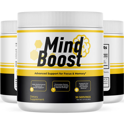 MindBoost Powder - Official Mind Boost Day Supplement, Advanced Nootropic, Premium Formula, Natural Vitamins for Wellness - 1 Bottle for 1 Month VIVALISBuy Supplements Australia