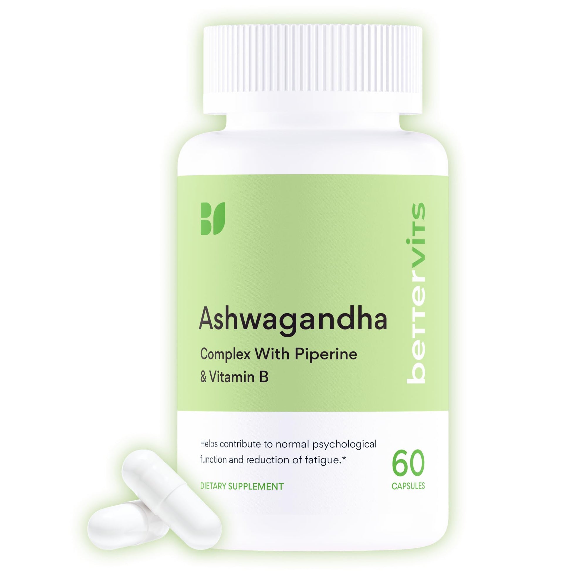 Bettervits Ashwagandha Complex with Passion Flower and Vitamin B – KSM-66® Organic Root Extract 800 mg – Supports Calm, Energy and Emotional Balance – 60 Capsules BettervitsBuy Supplements Australia