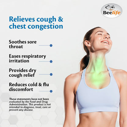 Beelife Expecto Cough Syrup - Triple-Action - Natural Cough Syrup for Kids & Adults - Made in Brazil Green Propolis - Zinc, Bromelain, Vitamin C- 150 ml BeelifeBuy Supplements Australia