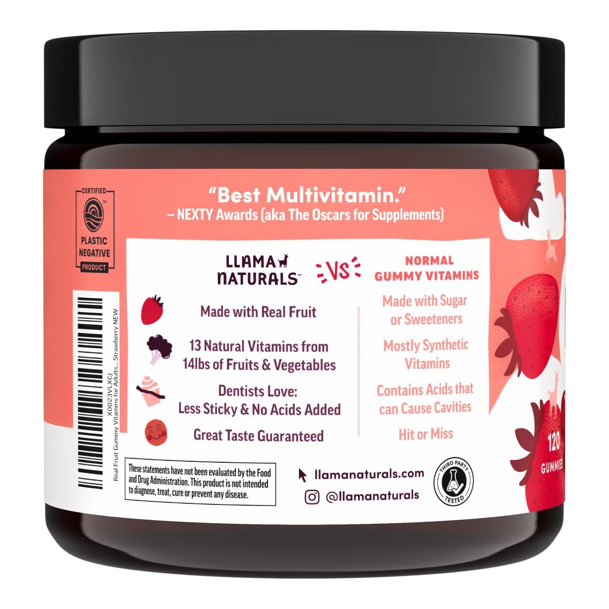 Llama Naturals Multivitamin for Women & Men, Vegan, Organic Gummies with Vitamin D, C & K, Adults Real Fruit Gummy Vitamins Llama NaturalsBuy Supplements Australia
