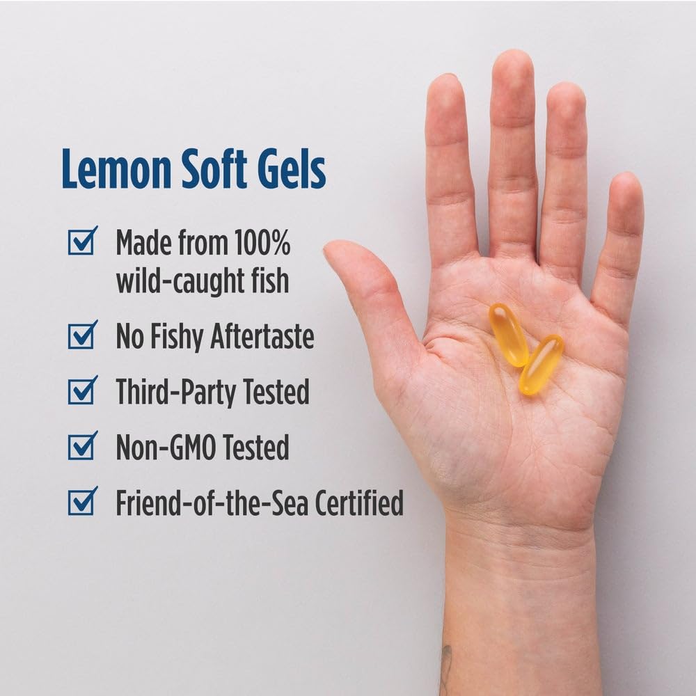 Nordic Naturals Omega-3, Lemon Flavor - 90 Soft Gels - 690 mg Omega-3 - Fish Oil - EPA & DHA - Immune Support, Brain & Heart Health, Optimal Wellness - Non-GMO - 45 Servings Nordic Naturals buy supplements Au