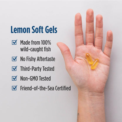 Nordic Naturals Omega-3, Lemon Flavor - 180 Soft Gels - 690 mg Omega-3 - Fish Oil - EPA & DHA - Immune Support, Brain & Heart Health, Optimal Wellness - Non-GMO - 90 Servings Nordic Naturals buy supplements Au