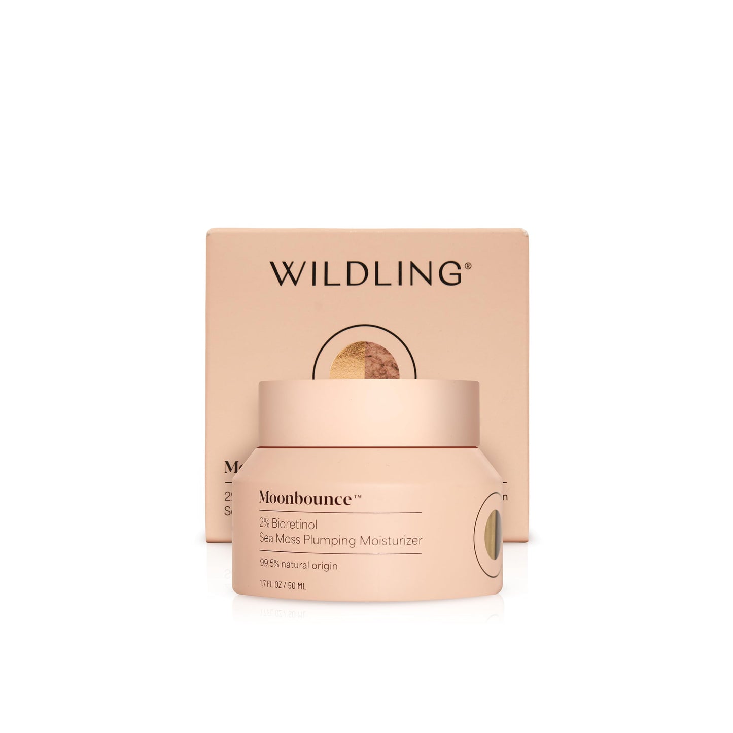 WILDLING Moonbounce 2% Bioretinol Plumping Moisturizer I Rock Samphire, Irish Sea Moss, Marshmallow Root, Moonstone I Hydrates, Boosts Elasticity, Firms I 99.5% Natural, Vegan, Cruelty Free (1.7fl oz) Wildling buy supplements Au