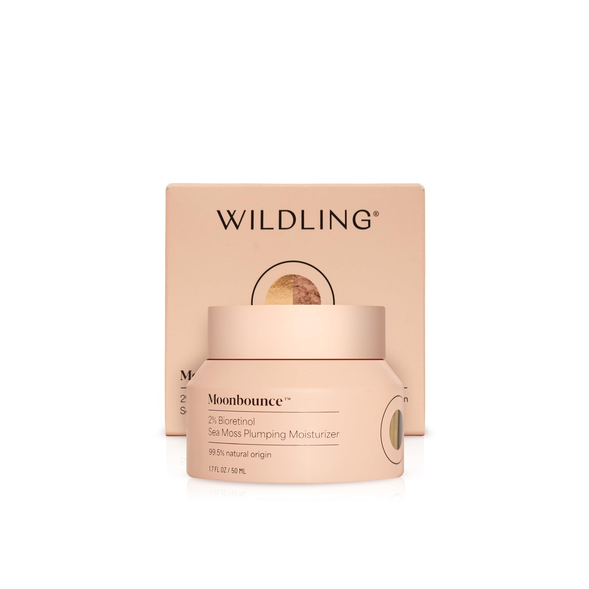 WILDLING Moonbounce 2% Bioretinol Plumping Moisturizer I Rock Samphire, Irish Sea Moss, Marshmallow Root, Moonstone I Hydrates, Boosts Elasticity, Firms I 99.5% Natural, Vegan, Cruelty Free (1.7fl oz) Wildling buy supplements Au