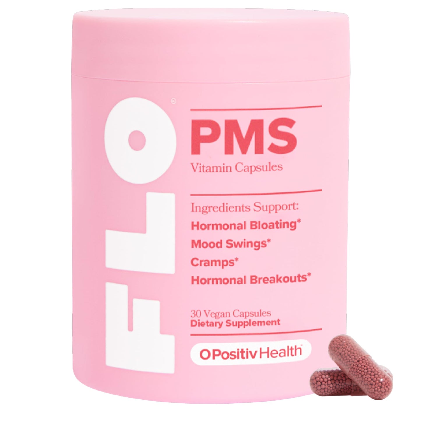 O Positiv FLO PMS Vitamins for Women, 30 Servings (Pack of 1) - Proactive PMS Relief - Targets Hormonal Breakouts, Bloating, Cramps O Positiv canada supplements