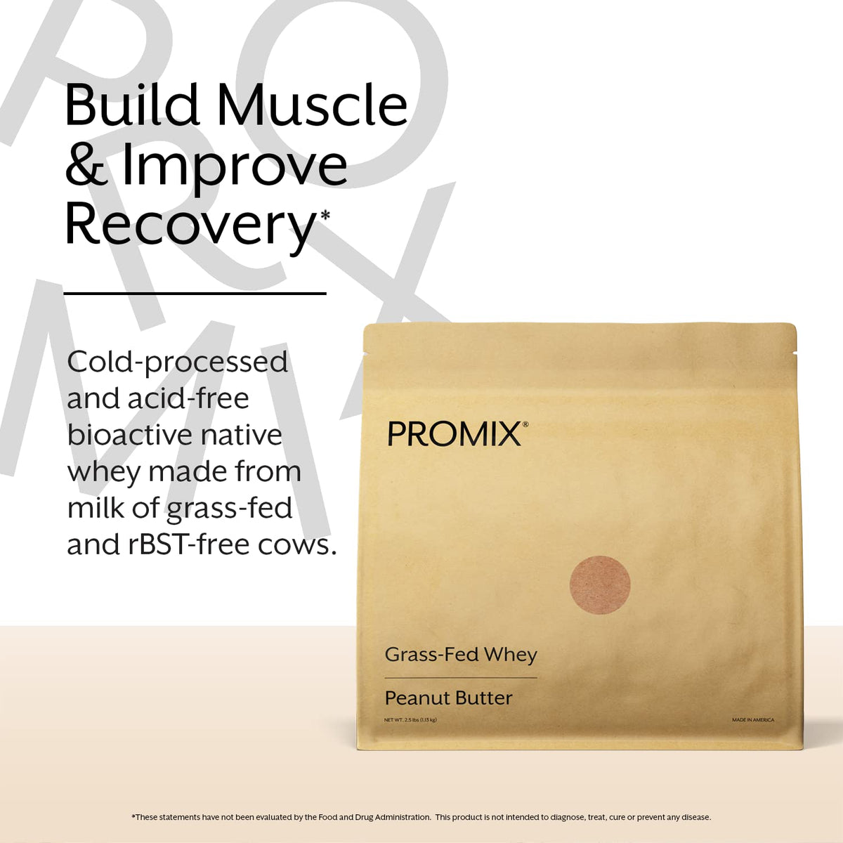 Promix Whey Protein Powder, Peanut Butter - 2.5lb Bulk - Grass-Fed & 100% All Natural ProMix NutritionBuy Supplements Australia