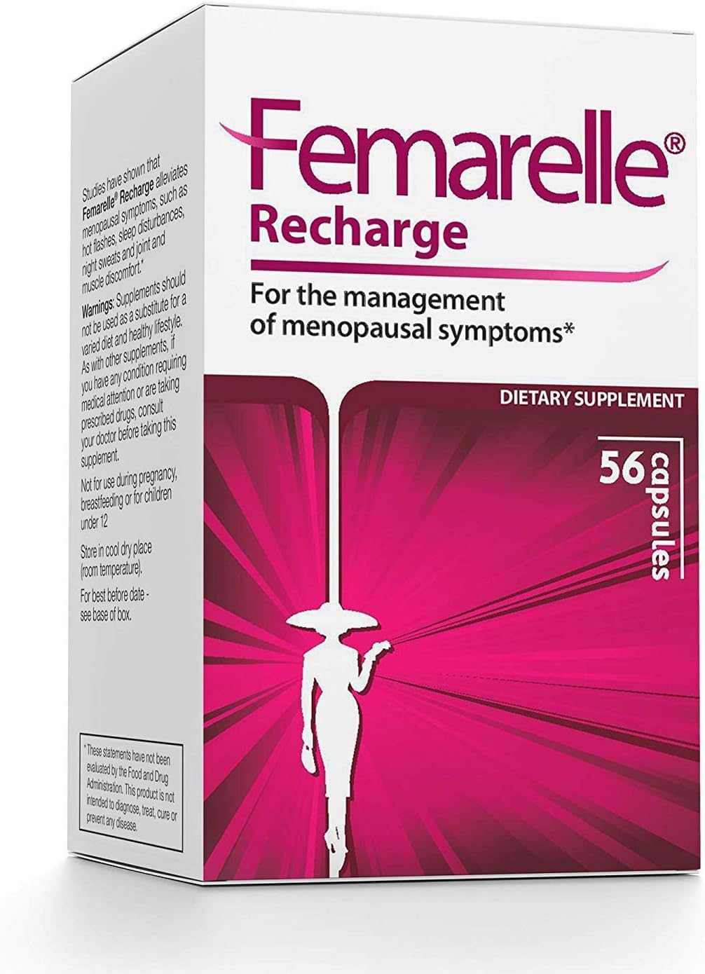 Femarelle® Recharge – Menopause Supplement for Women - Clinically Proven Menopause Relief - Hot Flashes, Night Sweats, Sleep & Libido Support Within 1st Month, Gluten-Free, GMO-Free & Hormone Free FemarelleBuy Supplements Australia
