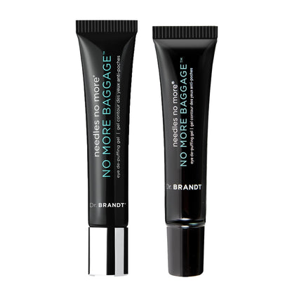 Dr. Brandt Needles No More, No More Baggage Bundle - Minimizes Under-Eye Bags, Puffiness & Dark Circles - Full (0.5 oz) + Travel Size (0.25 oz) Dr. Brandt Skincare buy supplements Au