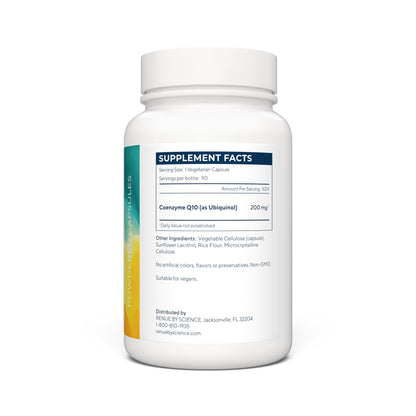 Renue By Science CoQ10 - Coenzyme Q10 as Ubiquinol CoQ10 | High Strength Liposomal CoQ10 200mg Supplement | 90 Co Q10 Capsules | Non-GMO & Allergen Free | Made in The USA Third-Party Tested Renue By ScienceBuy Supplements Australia