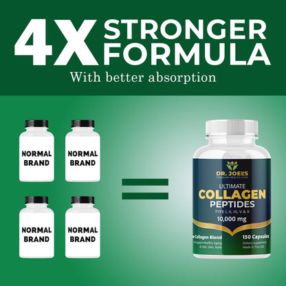 Dr. JOEL'S Multi Collagen Complex for Women and Men - Collagen Peptides Capsules with Biotin - Ultimate Collagen Pills 150 - Type I, II, III, V & X - Made in The USA Dr. JOEL'SBuy Supplements Australia