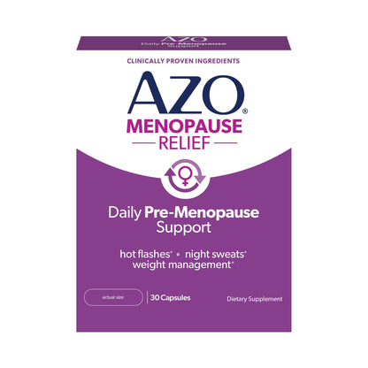 AZO® Daily Pre-Menopause Relief Perimenopause Supplements for Women, Hot Flash, Night Sweat and Healthy Weight Management Support* - 30 Count AZOBuy Supplements Australia
