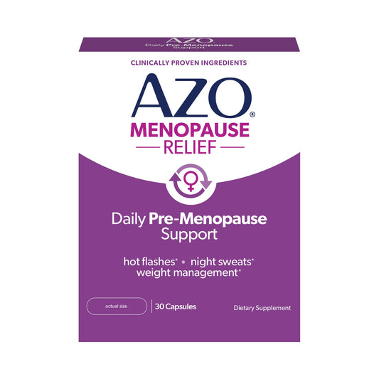 AZO® Daily Pre-Menopause Relief Perimenopause Supplements for Women, Hot Flash, Night Sweat and Healthy Weight Management Support* - 30 Count AZOBuy Supplements Australia
