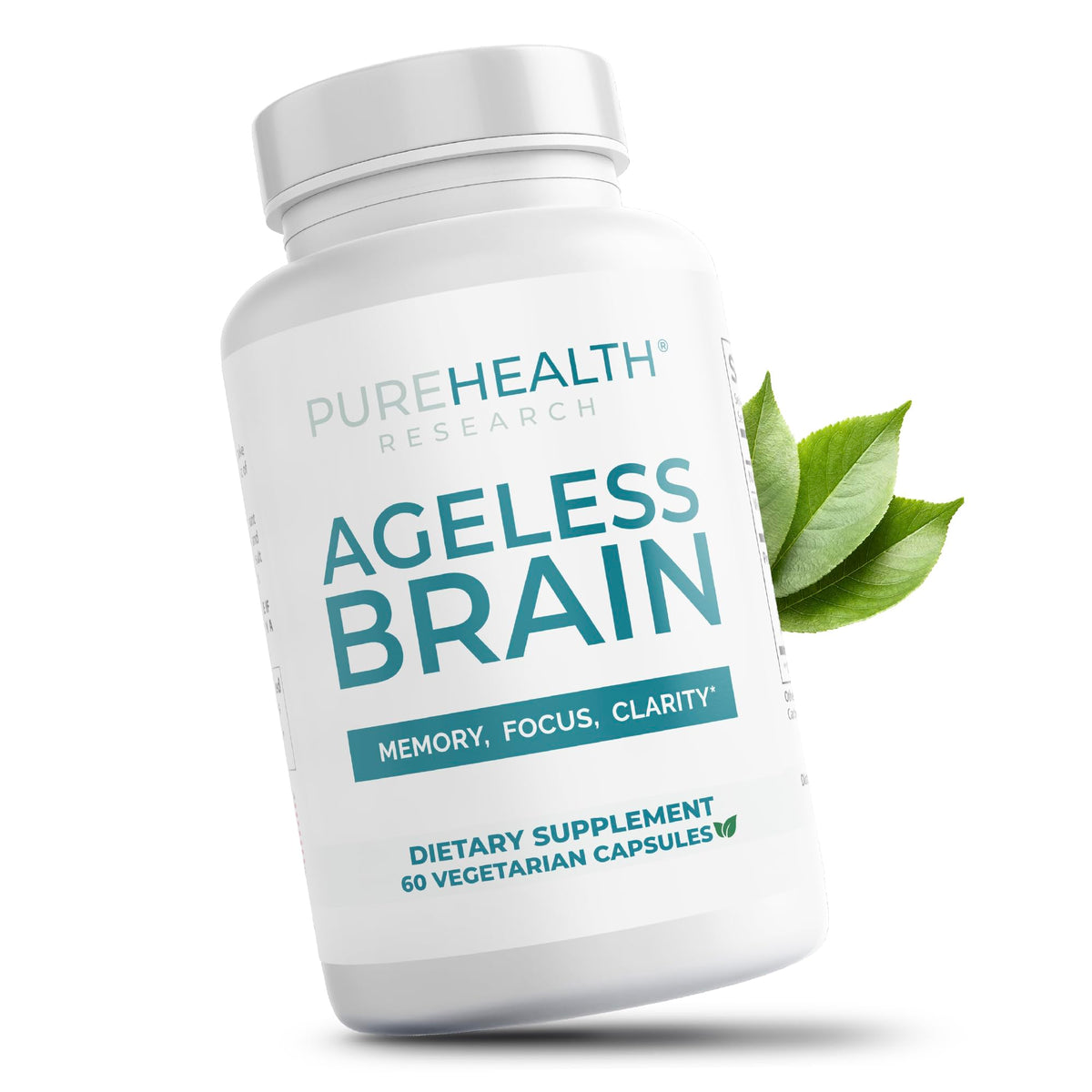 PUREHEALTH RESEARCH Ageless Brain Supplements for Memory and Focus - Nootropic Brain Health Supplement for Adults - with Bacopa Monieri, Alpha GPC, L-Tyrosine, Vitamin B6, Niacin & More, 60 Capsules PUREHEALTH RESEARCHBuy Supplements Australia