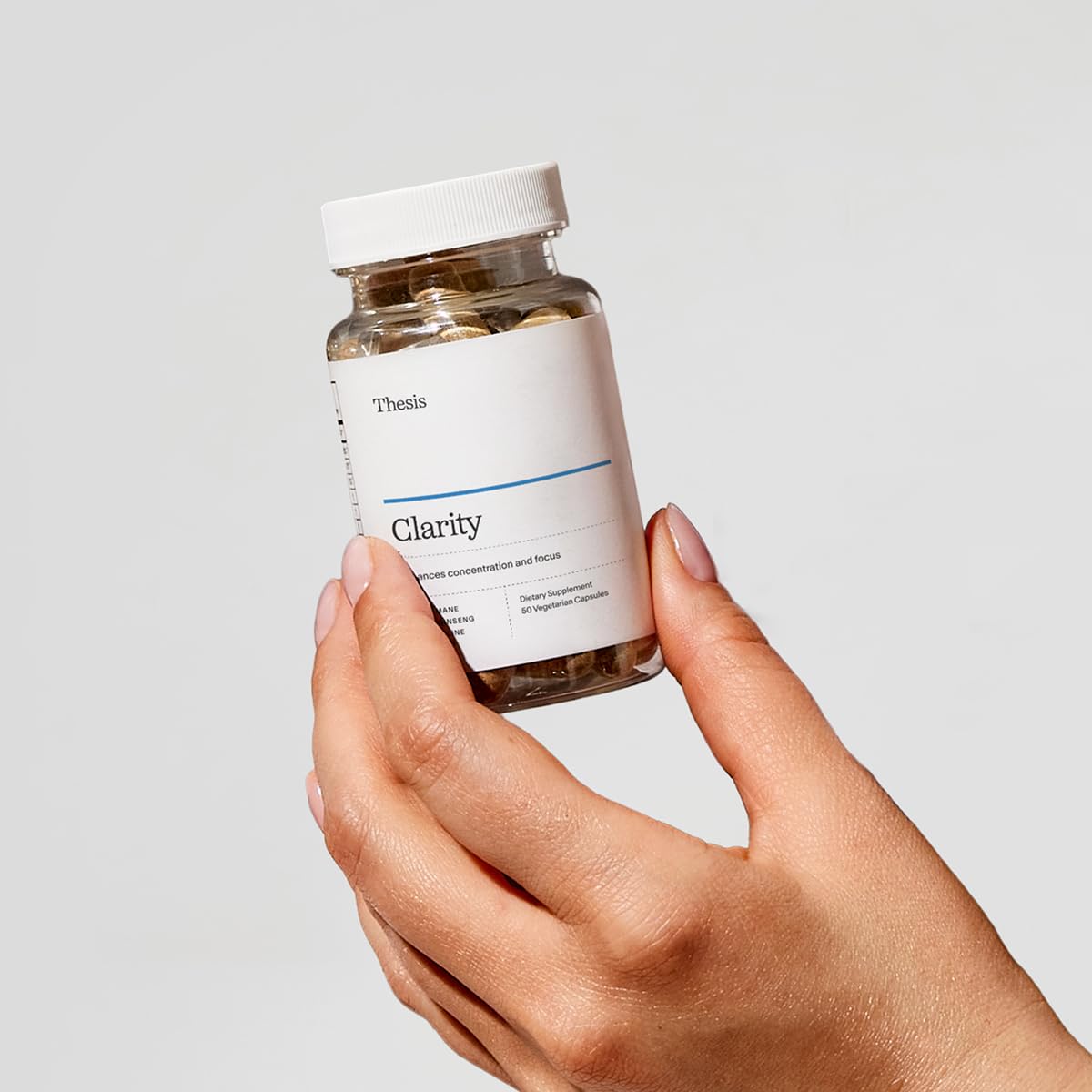 Thesis Clarity Nootropic Supplement for Men & Women with Lions Mane, CDP Choline, Panax Ginseng, Vitamin B6 & Caffeine, Cognitive Support Capsules, Vegan, Non GMO, 25 Servings THESISBuy Supplements Australia