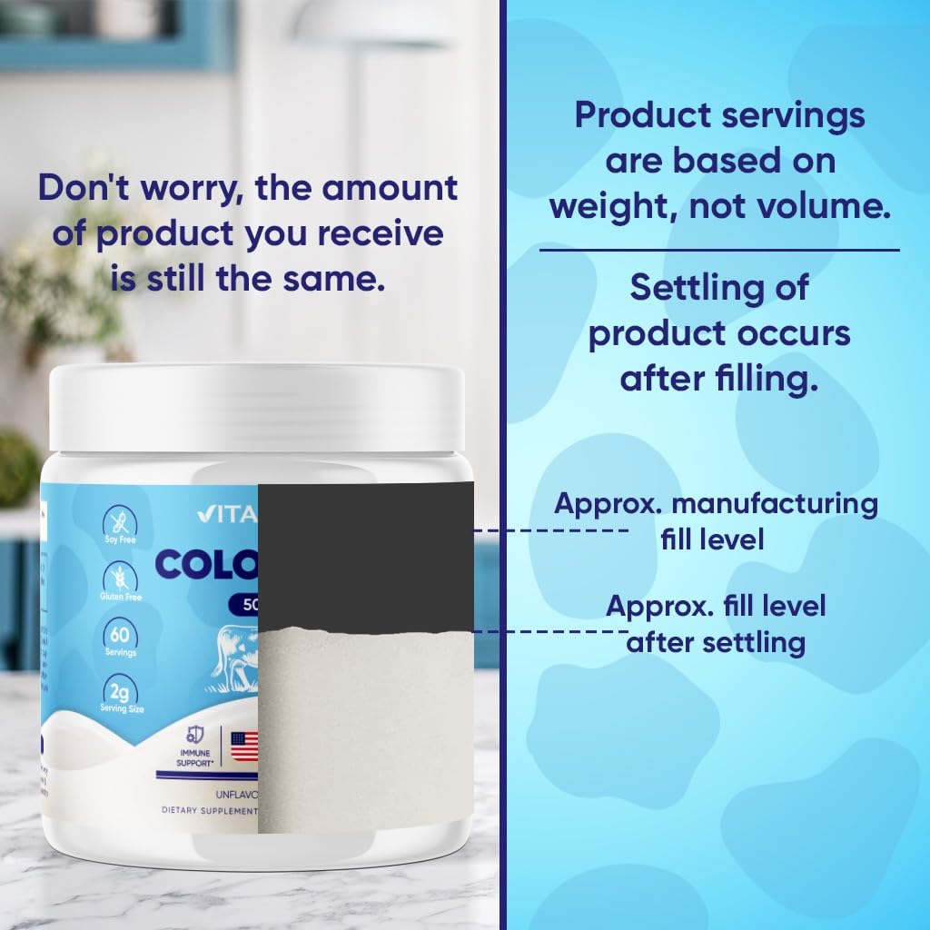 Vitamatic Bovine Colostrum Powder - 50% Highest IgG - Supplement for Gut Health VitamaticBuy Supplements Australia