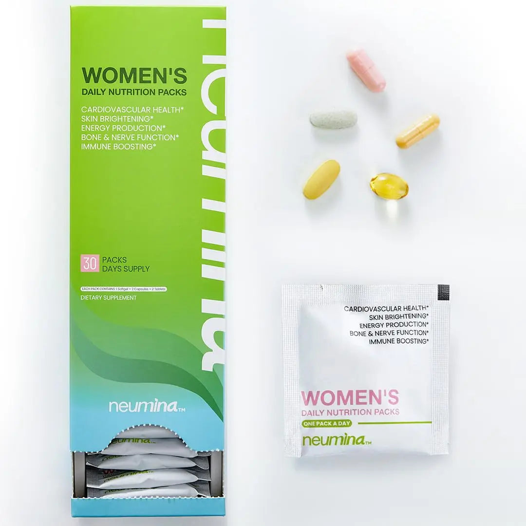 NEUMINA Multivitamin for Women, All-in-One Vitamin Packs for Hair Skin and Nails, Energy Producton, Bone Health, Stress Relief NEUMINA