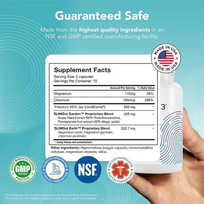 SANE MD - Viscera 3 Postbiotics with Tributyrin - Sodium Butyrate Supplement for Gas and Bloating Relief - Gut Health - IBS & Leaky Gut Butyric Acid Supplement - NSF Certified - 30 Capsules SANEBuy Supplements Australia