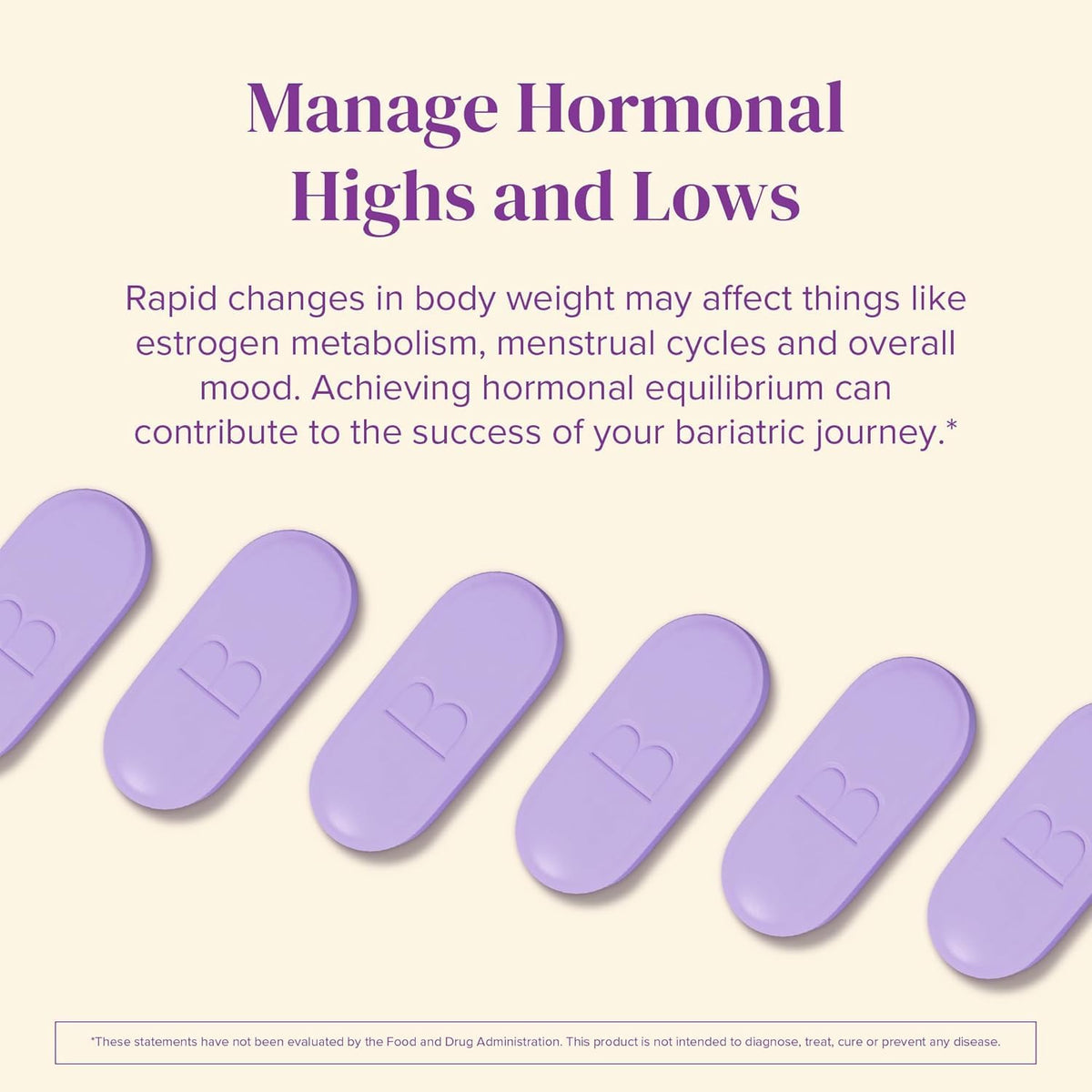 BariMelts Hormonal Balance+ for GLP-1 Users and Bariatric Patients - DIM, NAC & Chasteberry Supports Hormone Balance for Women - 60 Smooth-Coated Caplets (1-Month Supply) BariMeltsBuy Supplements Australia