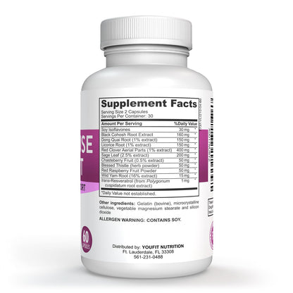 YouFit Nutrition Menopause Relief Capsules for Women - Natural Menopause Supplements for Women - Complete Day and Night Menopause Support - Reduces Hot Flashes, Stress, Night Sweats - 30 Servings YouFit NutritionBuy Supplements Australia