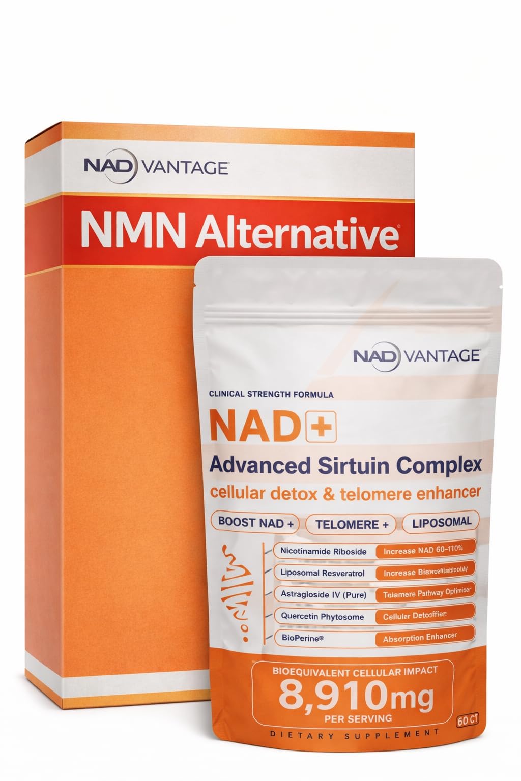 Eternaroot NAD+ 5D Matrix - High Potency NAD Precursor - 1000mg Nicotinamide Riboside (NR) + Liposomal Resveratrol - Clean Vegan Formula - Cellular Energy & Immune Support EternarootBuy Supplements Australia